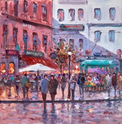 Autumn Mornings by Henderson Cisz - Original Painting on Box Canvas sized 12x12 inches. Available from Whitewall Galleries
